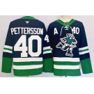 Men's Vancouver Canucks #40 Elias Pettersson Navy 2024 Reverse Retro Stitched Jersey