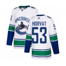 Men's Vancouver Canucks #53 Bo Horvat White Road Stitched Hockey Jersey