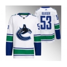 Men's Vancouver Canucks #53 Teddy Blueger White Retro Stitched Jersey