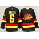 Men's Vancouver Canucks #6 Brock Boeser Black 2024-25 Alternate Stitched Hockey Jersey