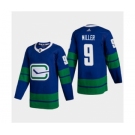 Men's Vancouver Canucks #9 JT Miller 2020-21 Authentic Player Alternate Stitched Hockey Jersey Blue