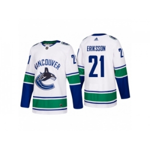 Men's adidas Vancouver Canucks #21 Loui Eriksson 2017-2018 Season Away Jersey