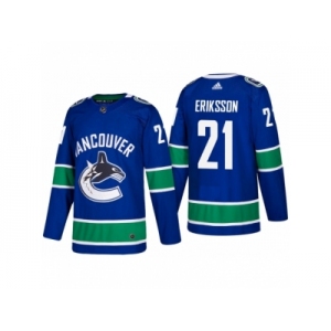 Men's adidas Vancouver Canucks #21 Loui Eriksson 2017-2018 Season Home Jersey
