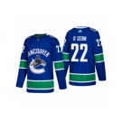 Men's adidas Vancouver Canucks #22 Daniel Sedin 2017-2018 Season Home Jersey