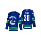 Men's adidas Vancouver Canucks #30 Ryan Miller 2017-2018 Season Home Jersey