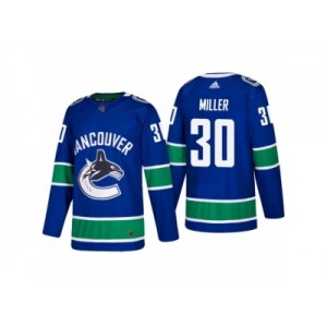 Men's adidas Vancouver Canucks #30 Ryan Miller 2017-2018 Season Home Jersey