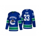 Men's adidas Vancouver Canucks #33 Henrik Sedin 2017-2018 Season Home Jersey