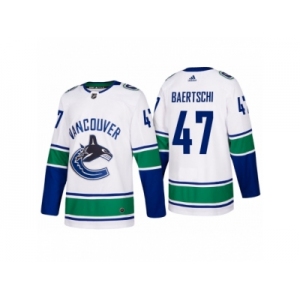 Men's adidas Vancouver Canucks #47 Sven Baertschi 2017-2018 Season Away Jersey