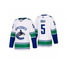 Men's adidas Vancouver Canucks #5 Luca Sbisa 2017-2018 Season Away Jersey