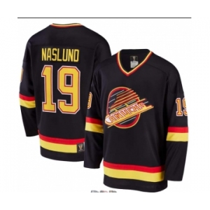 Vancouver Canucks #19 Markus Naslund Black Throwback CCM Jersey