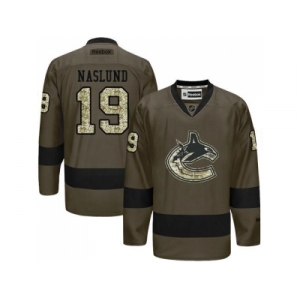 Vancouver Canucks #19 Markus Naslund Green Salute to Service Stitched NHL Jersey
