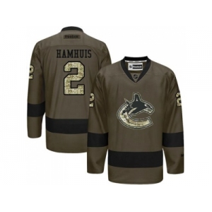 Vancouver Canucks #2 Dan Hamhuis Green Salute to Service Stitched NHL Jersey