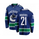 Vancouver Canucks #21 Antoine Roussel Fanatics Branded Blue Home Breakaway NHL Jersey