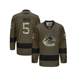 Vancouver Canucks #5 Luca Sbisa Green Salute to Service Stitched NHL Jersey