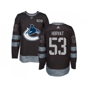 Vancouver Canucks #53 Bo Horvat Black 1917-2017 100th Anniversary Stitched NHL Jersey