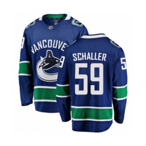 Vancouver Canucks #59 Tim Schaller Fanatics Branded Blue Home Breakaway NHL Jersey