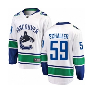 Vancouver Canucks #59 Tim Schaller Fanatics Branded White Away Breakaway NHL Jersey