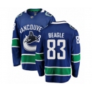 Vancouver Canucks #83 Jay Beagle Fanatics Branded Blue Home Breakaway NHL Jersey