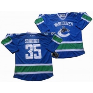 nhl Vancouver Canucks #35 Schneider blue