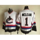 nhl jerseys vancouver canucks #1 mclean white[m&n][mclean]