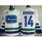 nhl jerseys vancouver canucks #14 burrows white(40th)