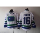 nhl jerseys vancouver canucks #16 linden white[3rd 40th C patch]