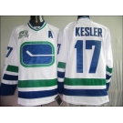 nhl jerseys vancouver canucks #17 kesler white(40th)