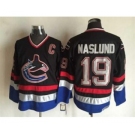 nhl jerseys vancouver canucks #19 naslund black[m&n][patch C]