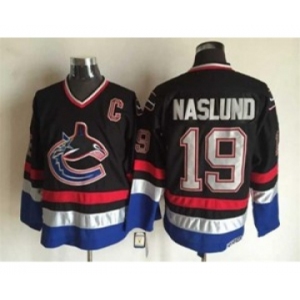 nhl jerseys vancouver canucks #19 naslund black[m&n][patch C]