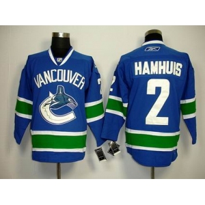 nhl jerseys vancouver canucks #2 hamhuis blue
