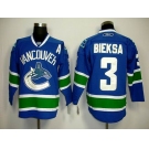 nhl jerseys vancouver canucks #3 bieksa blue