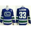 nhl jerseys vancouver canucks #33 h.sedin blue[2014 new][patch C]