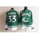 nhl jerseys vancouver canucks #33 h.sedin green