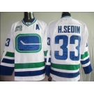 nhl jerseys vancouver canucks #33 h.sedin white(40th)