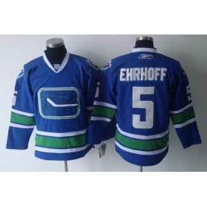 nhl jerseys vancouver canucks #5 ehrhoff blue 3rd