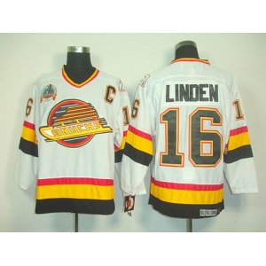 nhl jerseys vancouver canucks #8 #16 linden whiteorange ccm