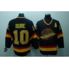 nhl vancouver canucks #10 bure black ccm