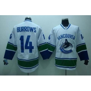 nhl vancouver canucks #14 burrows white