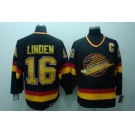 nhl vancouver canucks #16 linden  black ccm