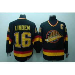 nhl vancouver canucks #16 linden  black ccm