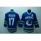 nhl vancouver canucks #17 kesler blue