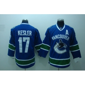 nhl vancouver canucks #17 kesler blue