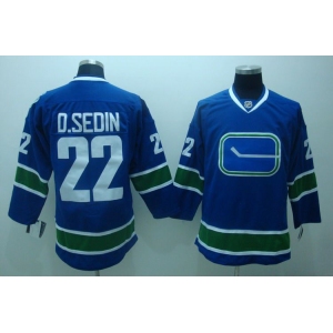 nhl vancouver canucks #22 d.sedin blue 3rd