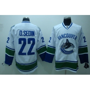 nhl vancouver canucks #22 d.sedin white