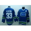 nhl vancouver canucks #33 h.sedin blue 3rd