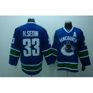 nhl vancouver canucks #33 h.sedin blue
