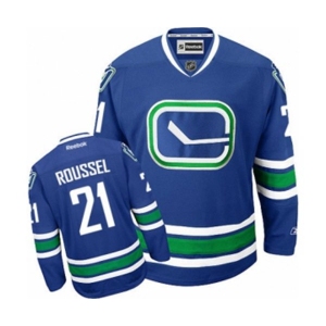 Women Reebok Vancouver Canucks #21 Antoine Roussel Authentic Royal Blue Third NHL Jersey
