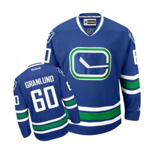 Women Reebok Vancouver Canucks #60 Markus Granlund Authentic Royal Blue Third NHL Jersey