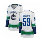Women Vancouver Canucks #59 Tim Schaller Fanatics Branded White Away Breakaway NHL Jersey