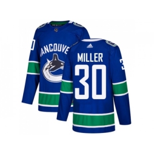 Youth Adidas Vancouver Canucks #30 Ryan Miller Blue Home Authentic Stitched NHL Jersey